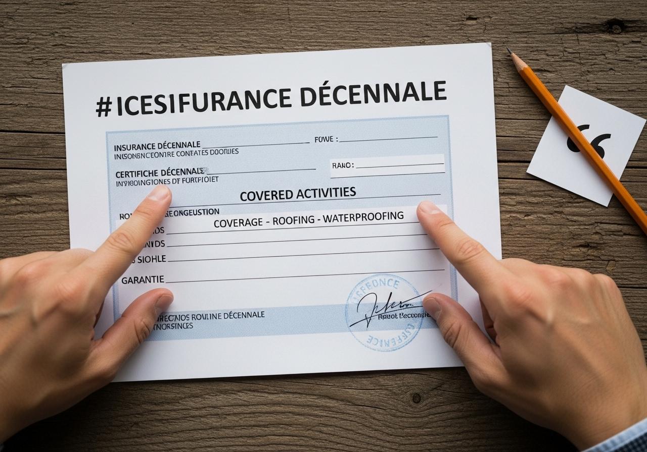 Illustration pour Comprendre et vérifier l'assurance décennale d'un couvreur