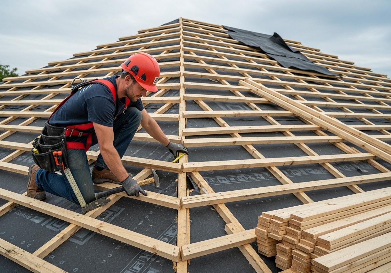 Illustration pour Les étapes clés d'une rénovation complète de toiture